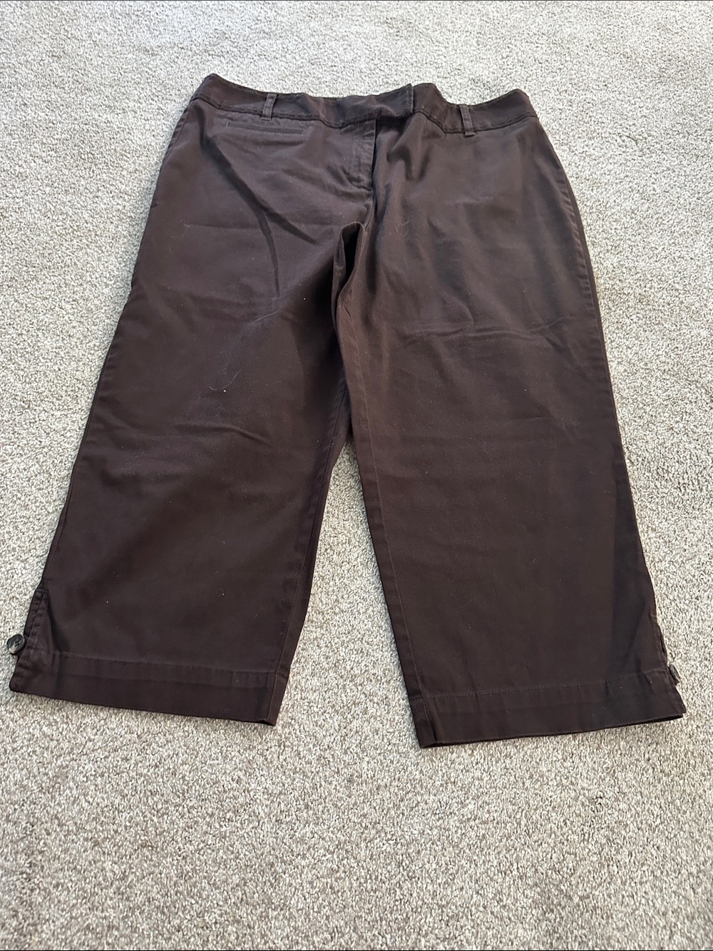 Style & Co women’s Dark Brown Casual Crop Pants size 14